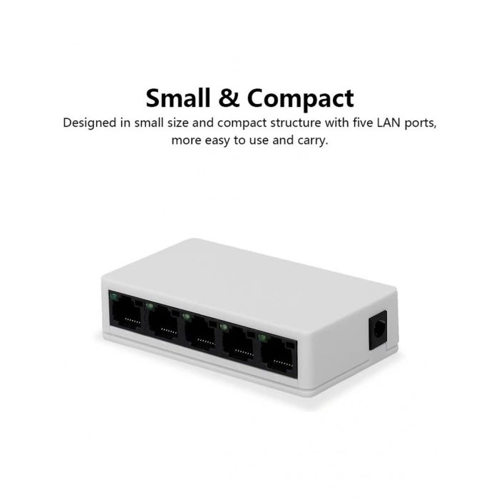 Brs 5 Port Switch 100MBPS Ethernet Internet Dağıtıcı Ağ Hub Ev Ofis