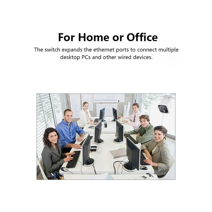 Brs 5 Port Switch 100MBPS Ethernet Internet Dağıtıcı Ağ Hub Ev Ofis