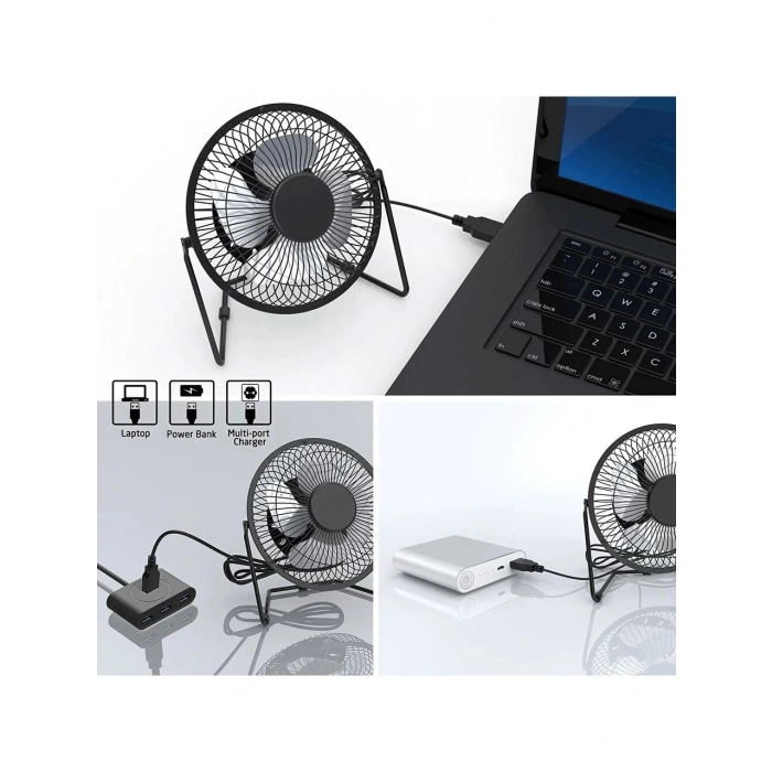 HADRON HDX7252 USB Metal Vantilatör 18 cm - Metal