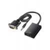 Vga To Hdmı Çevirici Vga + Audio To Hdmı Converter