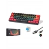 Mini Gaming Mekanik Rgb Klavye Blue Switch - Siyah Kırmızı