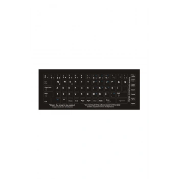 Türkçe Q Klavye Etiketi Laptop Pc Sticker Siyah