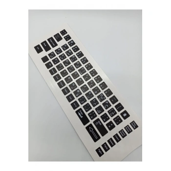 Arapça Ingilizce Notebook Klavye Sticker Etiketi Siyah