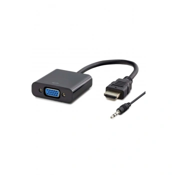 Hdmı To Vga Çevirici Dönüştürücü + Ses