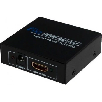 2 Port Splitter Hdmı V14 Destekli Adaptörlü Hdmı Splitter