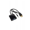 Ses Destekli Hdmı To Vga Dönüştürücü Adaptor Çevirici Adaptor Kulaklık Monitör Tv Led Uydu