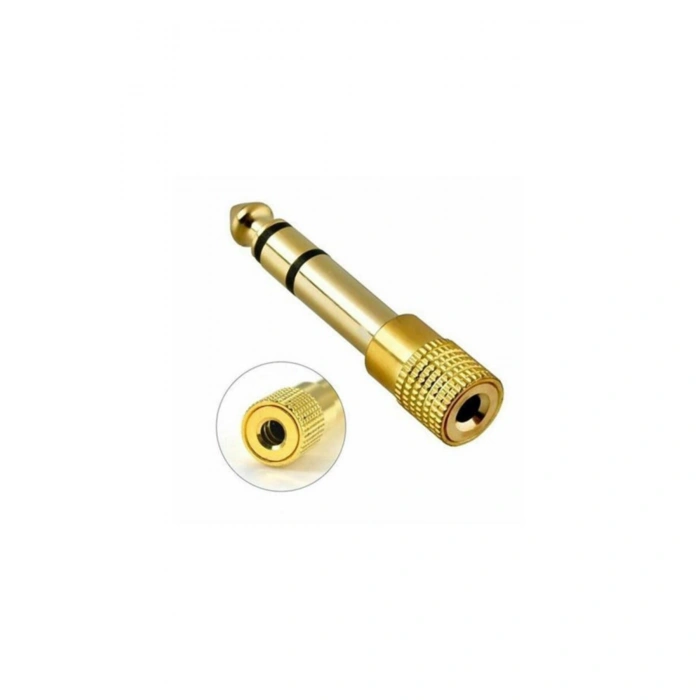 6,3 Mm Erkek To 3,5mm Dişi Kulaklık Mikrofon Çevirici Jak
