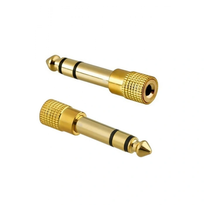 6,3 Mm Erkek To 3,5mm Dişi Kulaklık Mikrofon Çevirici Jak