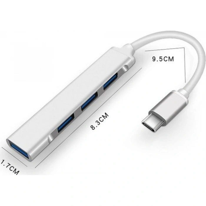 Brs Macbook Uyumlu Type-C To 4* USB 3.0 Splitter 5 Gbps Çevirici Hub Adaptör