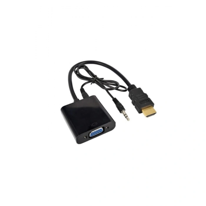Ses Destekli Hdmı To Vga Dönüştürücü Adaptor Çevirici Adaptor Kulaklık Monitör Tv Led Uydu