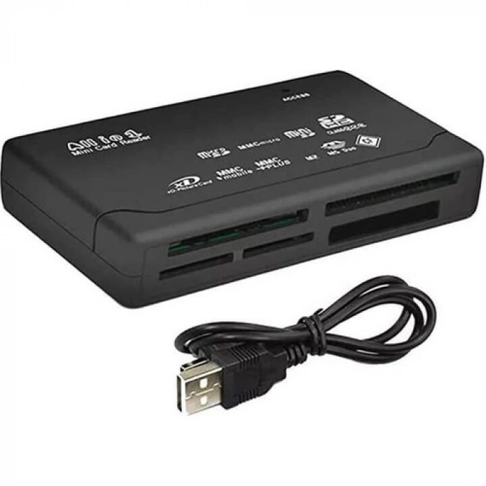 USB Çoklu Kart Okuyucu Hub Micro Sd Xd Mmc Ms Cf Tf Mini M2 Combo