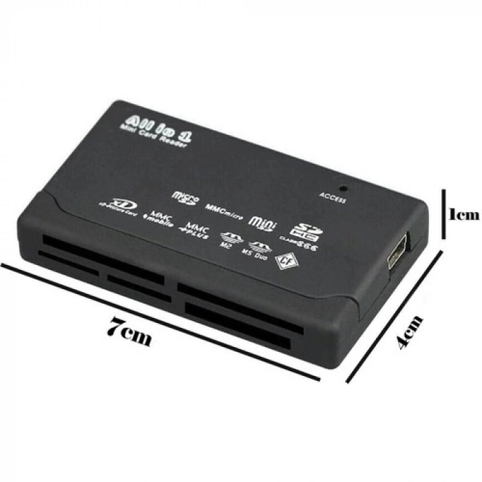USB Çoklu Kart Okuyucu Hub Micro Sd Xd Mmc Ms Cf Tf Mini M2 Combo