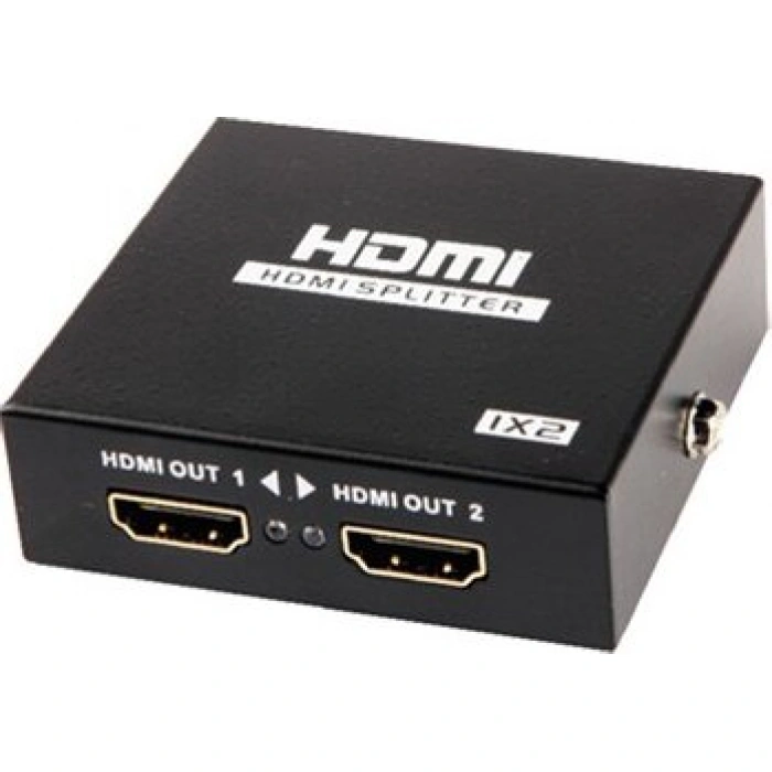 2 Port Splitter Hdmı V14 Destekli Adaptörlü Hdmı Splitter