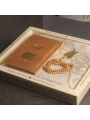 64 Sayfa Gold Kadife Yasin + İnci Tesbih + Kutulu Seccade