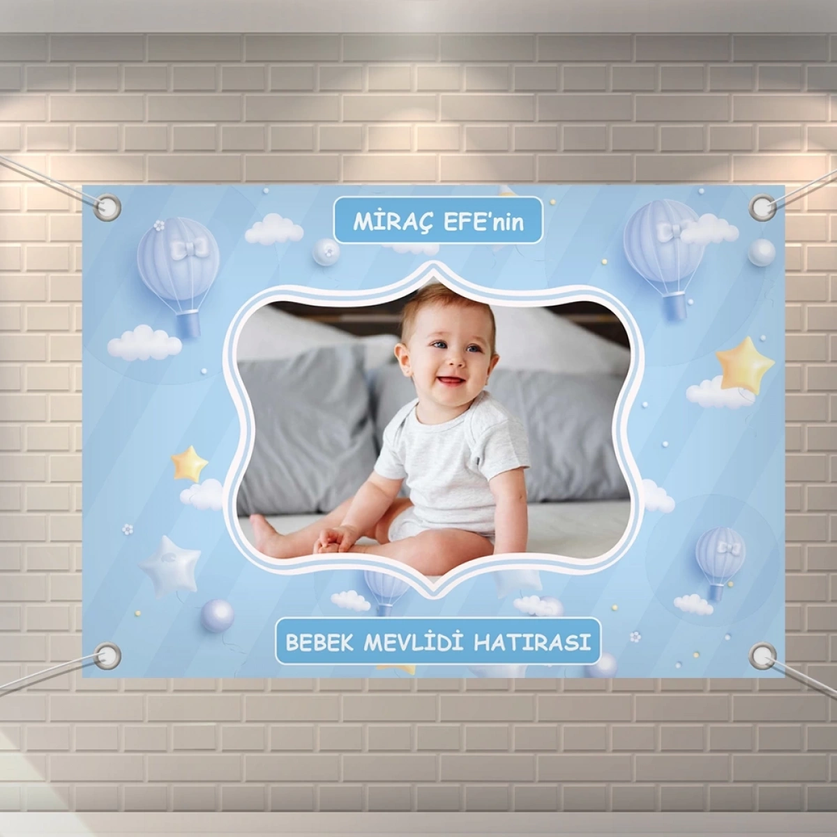 Balon Mavi Model Branda Afiş 70 x 100 cm