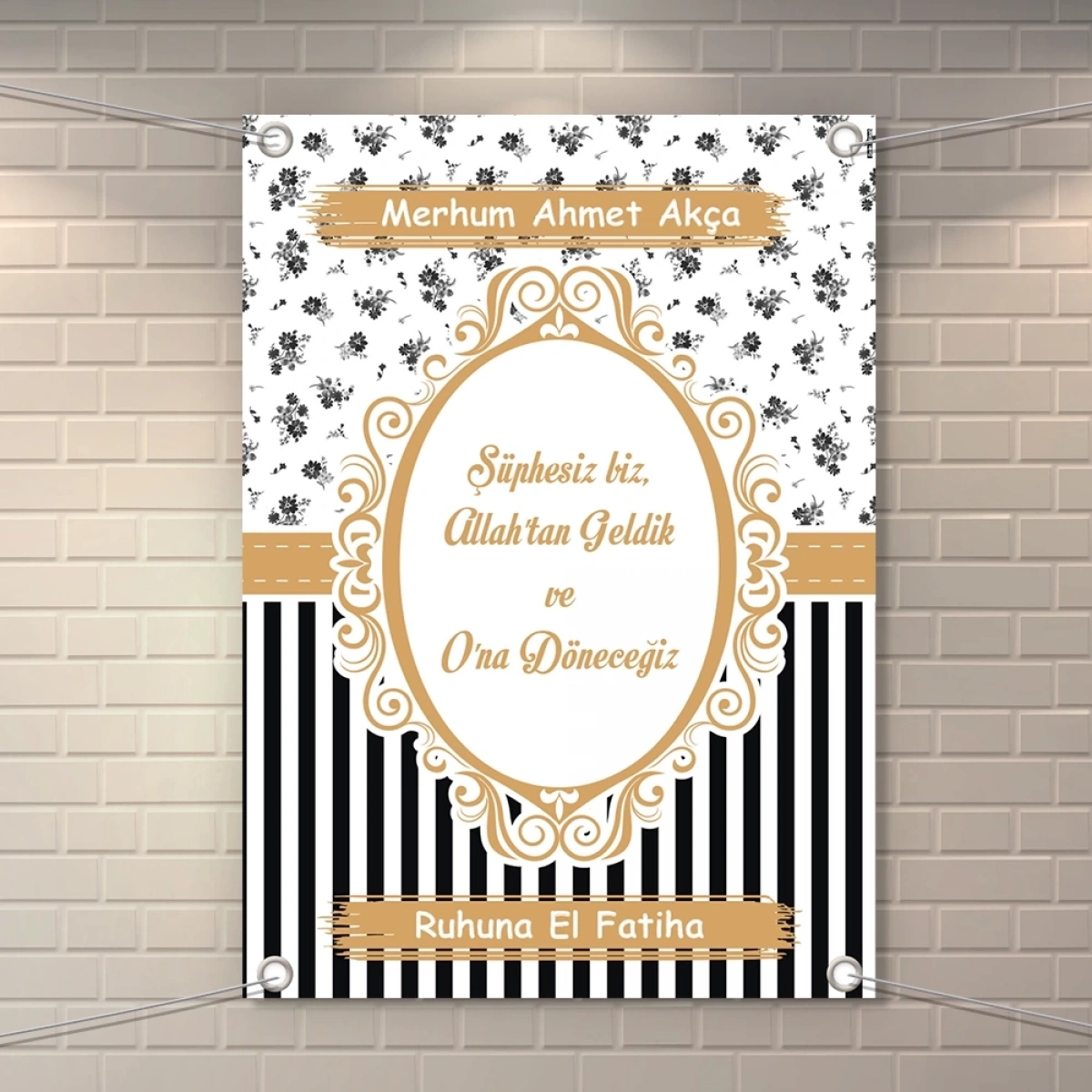 Çizgi Siyah Model Branda Afiş 50 x 70 cm