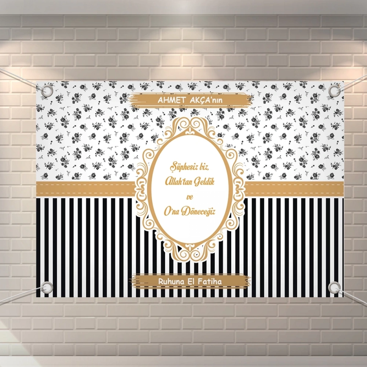 Çizgi Siyah Model Branda Afiş 70 x 100 cm