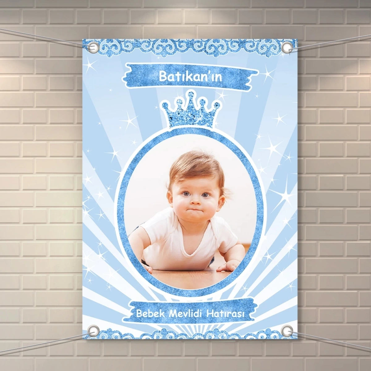 Taç Mavi Model Branda Afiş 50 x 70 cm