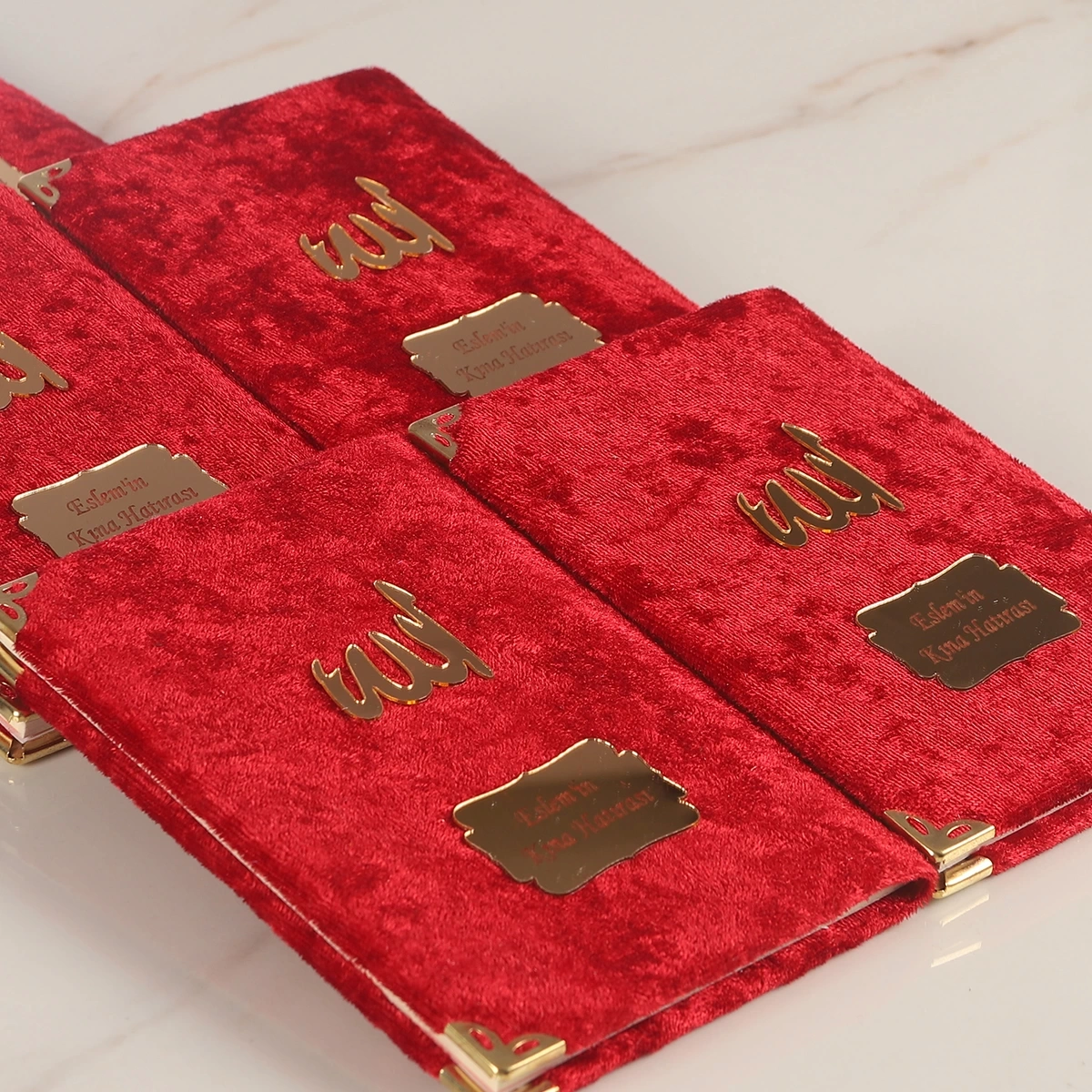 64 Sayfa Bordo Keseli Kadife Yasin