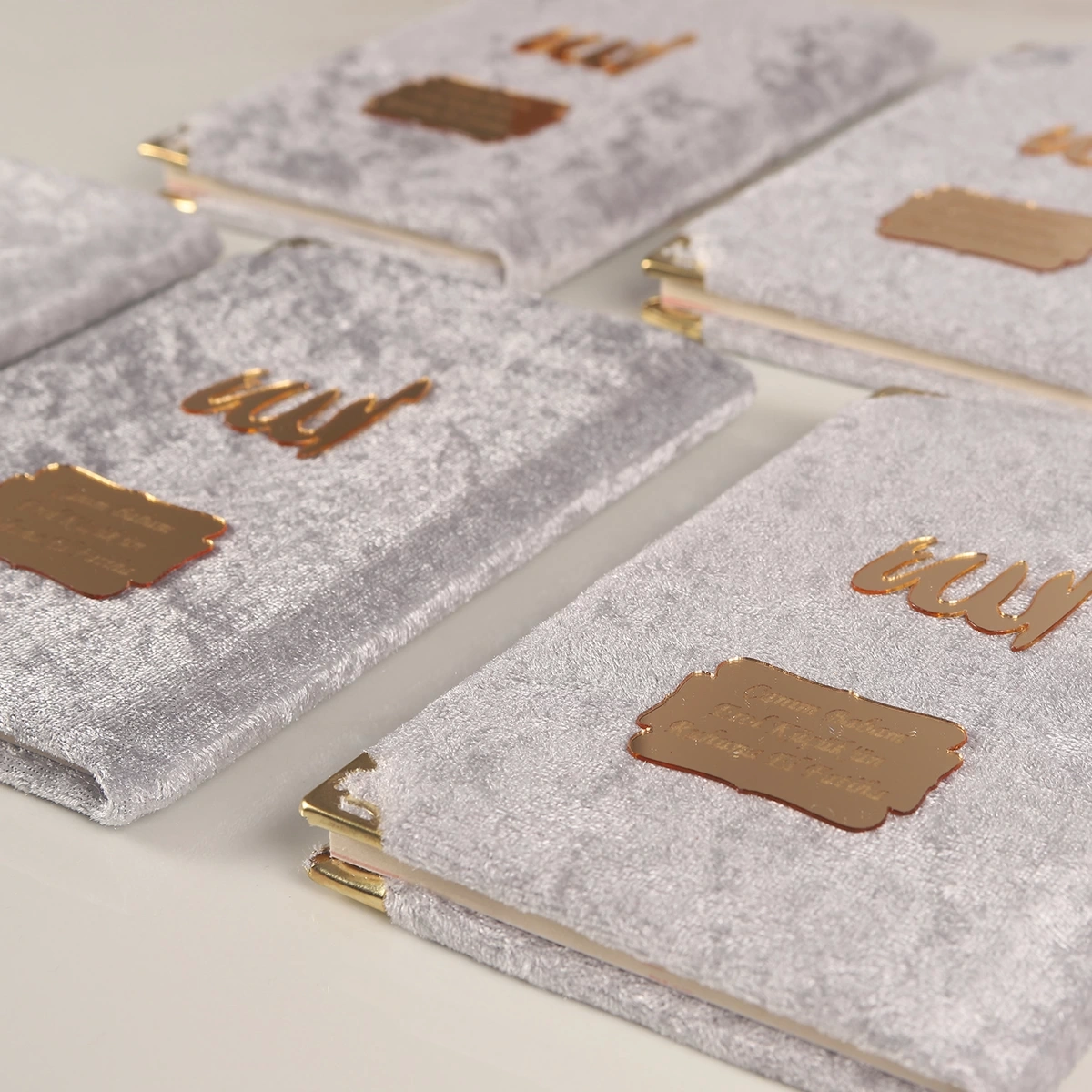 64 Sayfa Gri Kese ve İnci Tesbihli Kadife Yasin