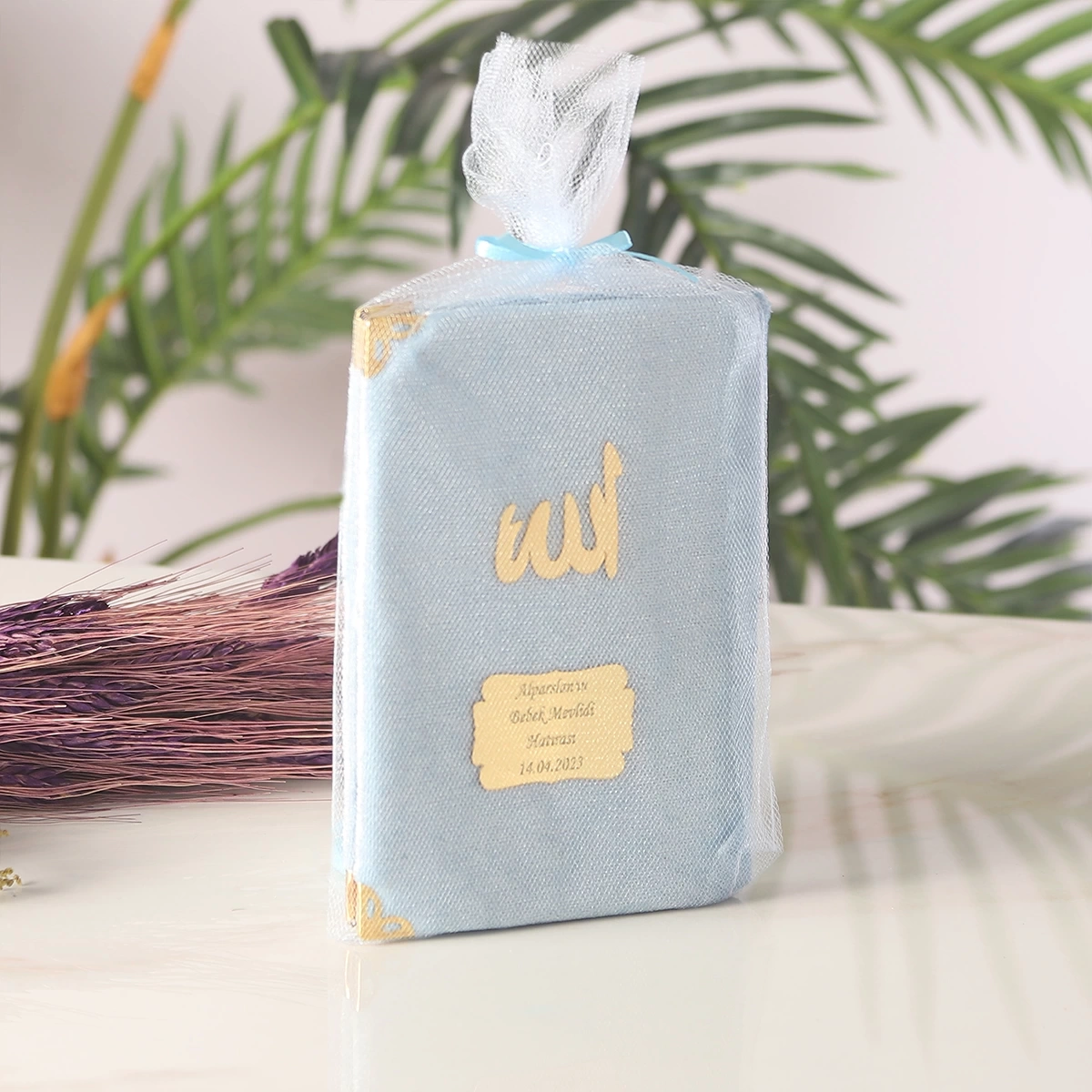 64 Sayfa Mavi Keseli Kadife Yasin