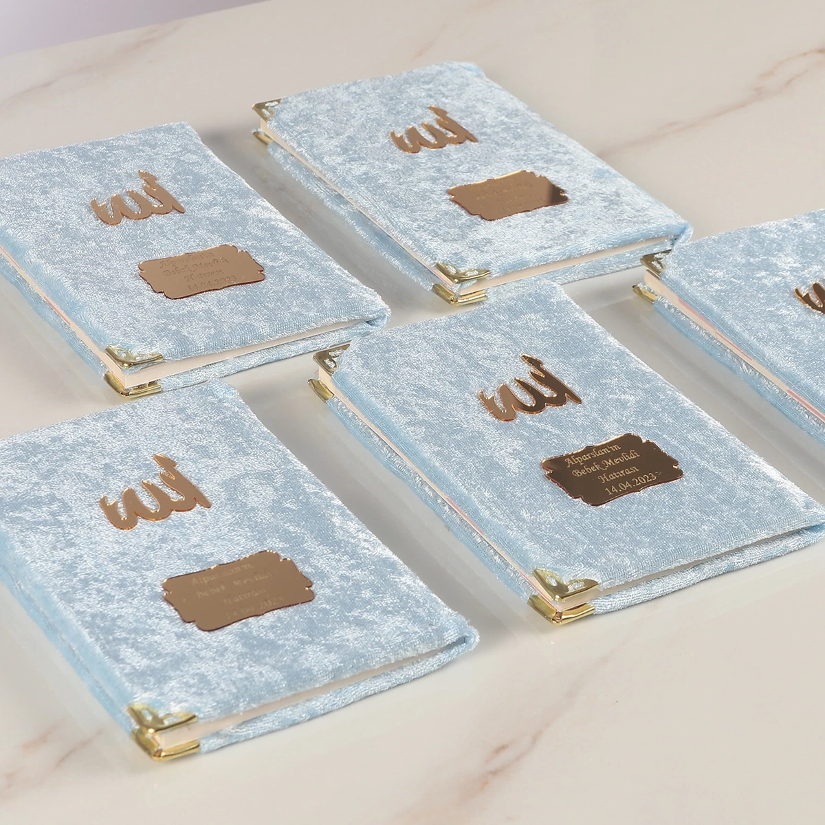 64 Sayfa Mavi Keseli Kadife Yasin