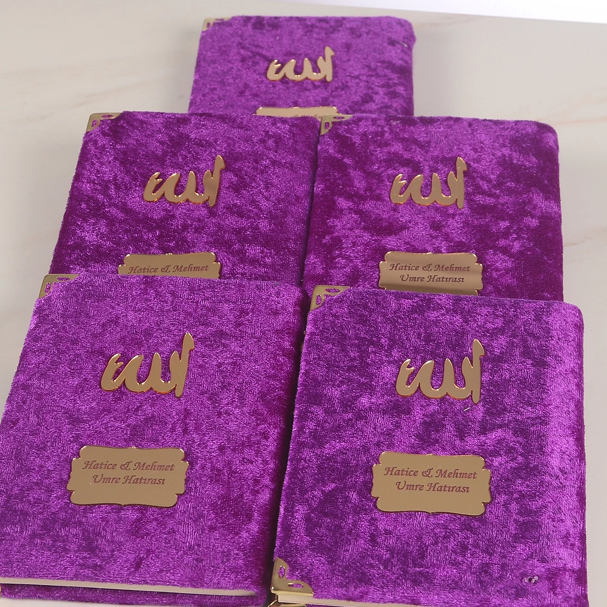 64 Sayfa Mor Kese ve İnci Tesbihli Kadife Yasin