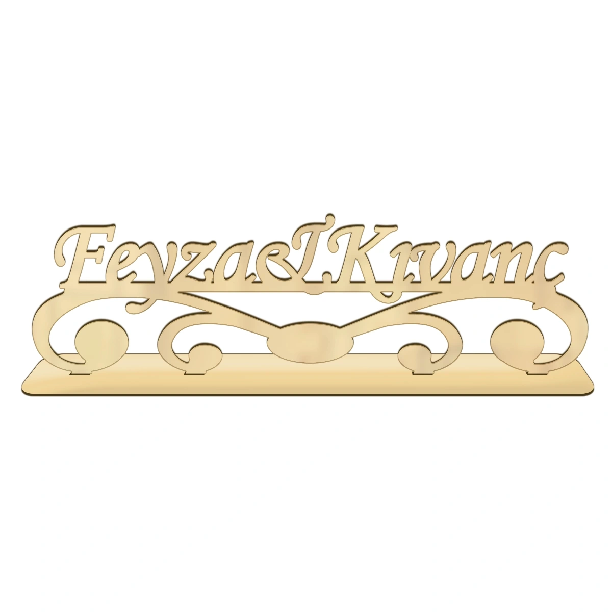 Gold Pleksi Masa İsimliği