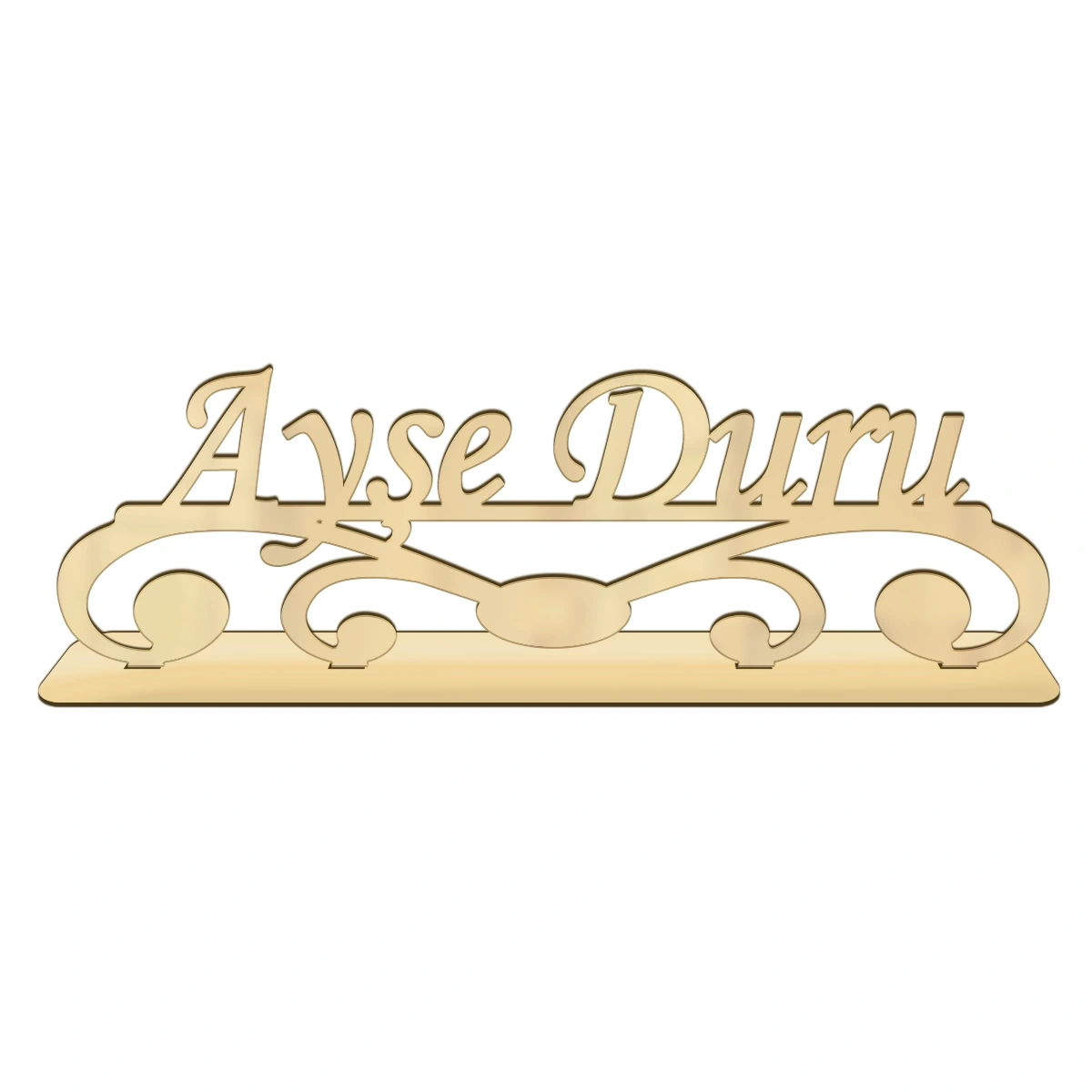 Gold Pleksi Masa İsimliği