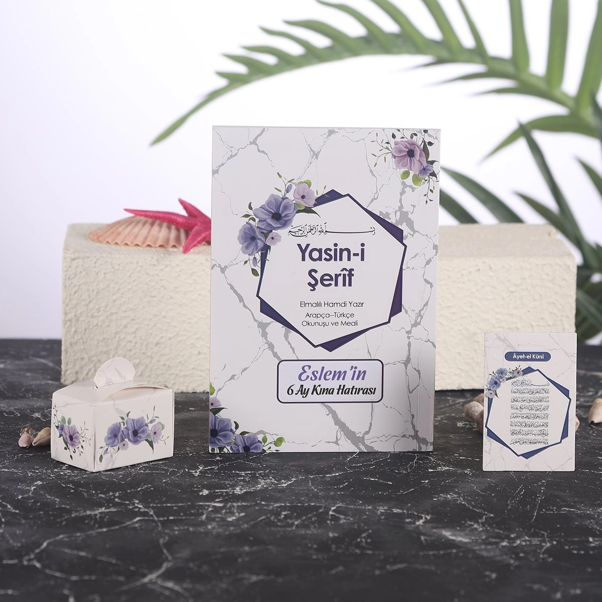 Altıgen Mor Yasin + Lokumluk + Magnet
