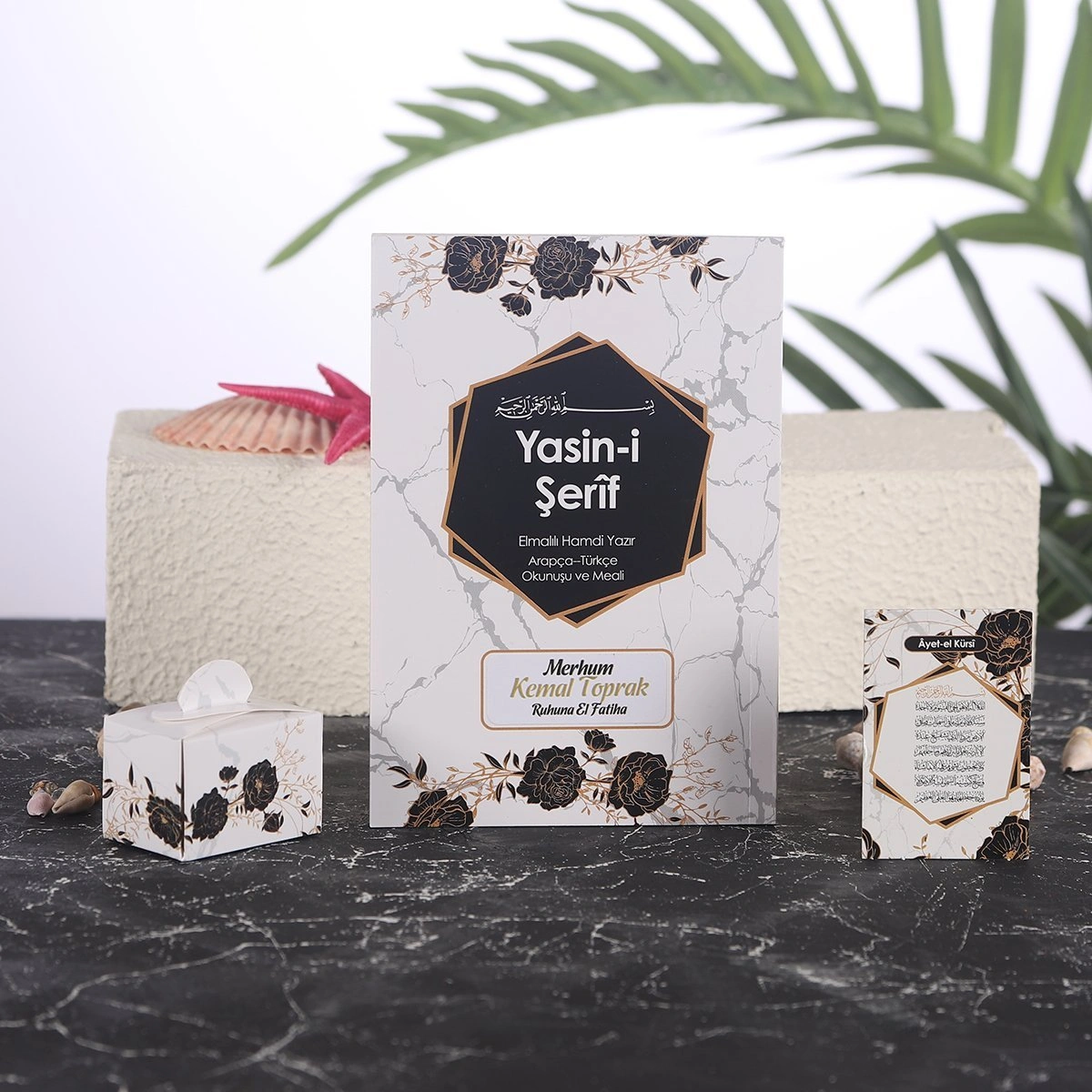 Altıgen Siyah Yasin + Lokumluk + Magnet