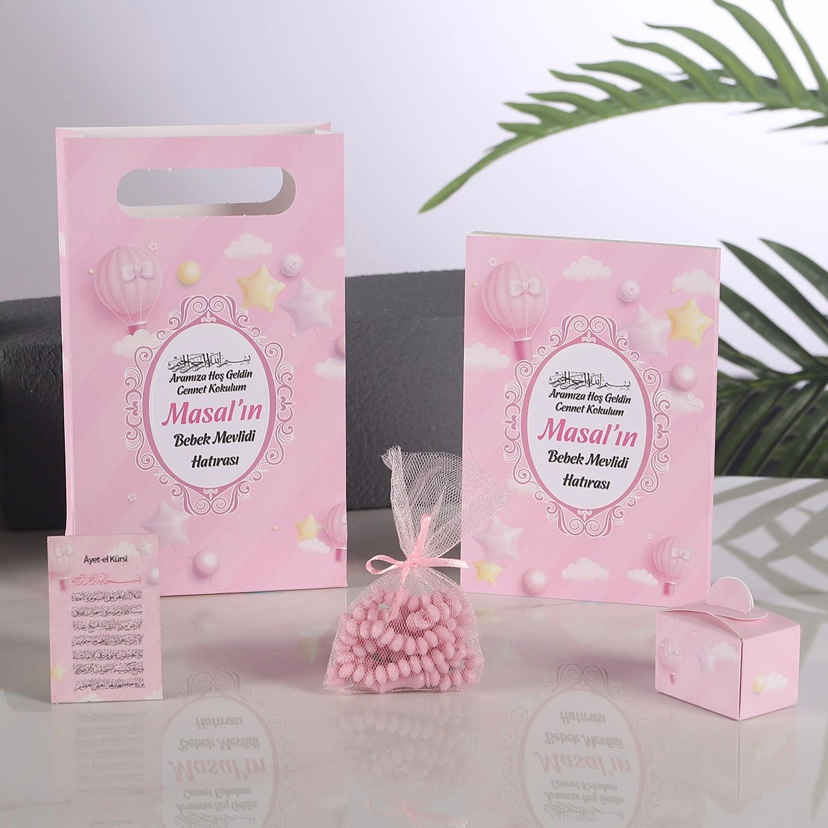 Balon Pembe 5 li Mevlid Seti