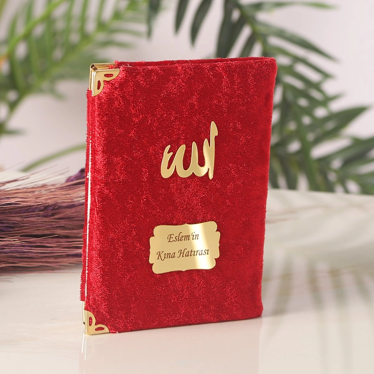 64 Sayfa Bordo Kadife Yasin