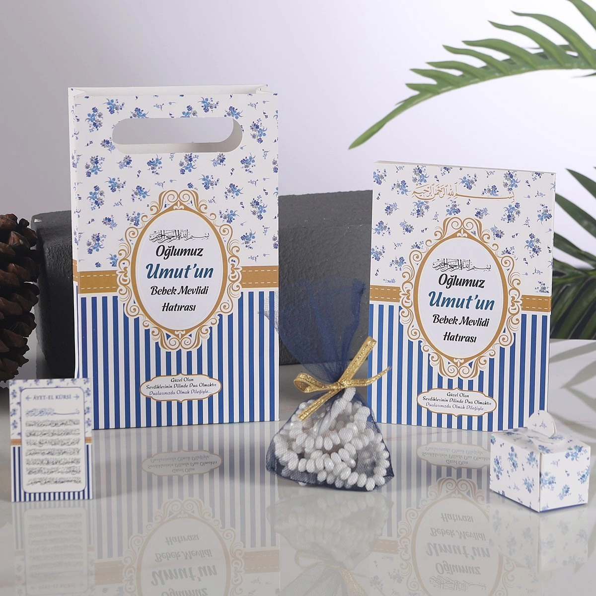 Çizgi Lacivert 5 li Mevlid Seti