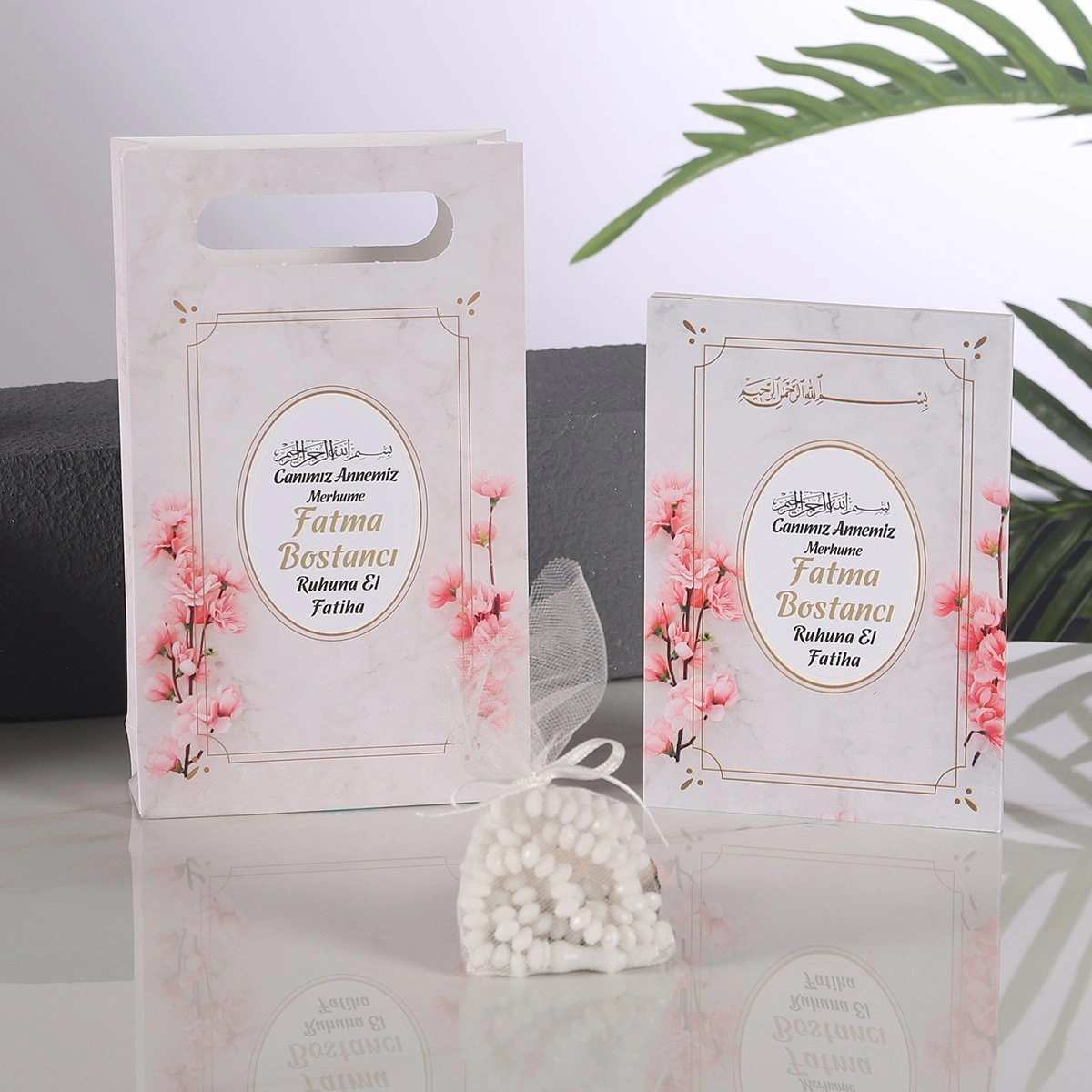 Zerafet Pembe Çanta + Yasin + Kese Tesbih