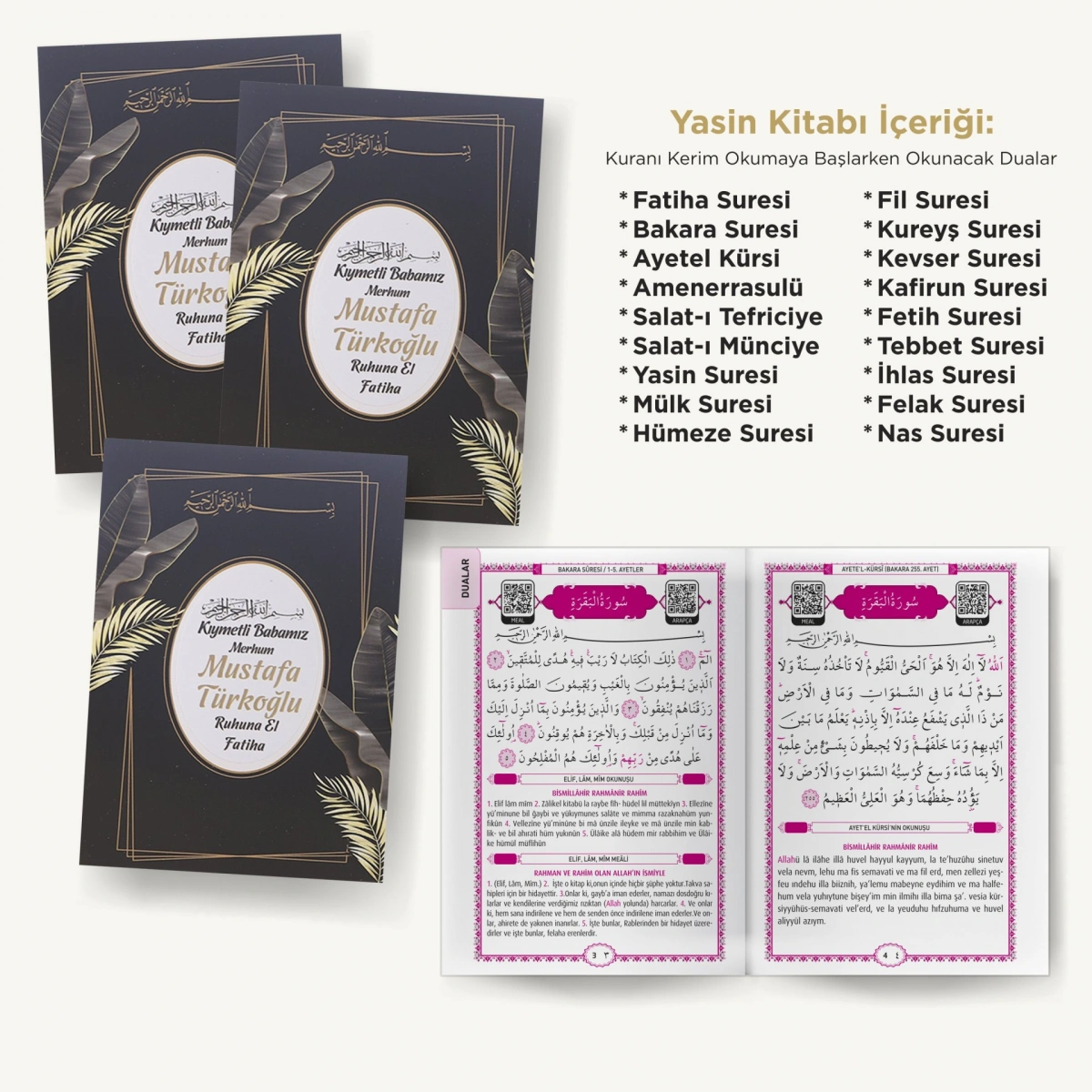 Zerafet Siyah Yasin + Lokumluk + Magnet