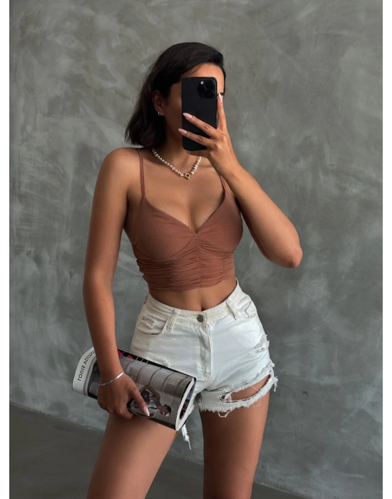 ZR Model Büzgülü Crop