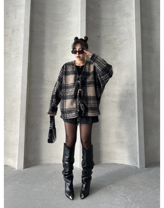 Pötikare Bağlama Ceket-bej