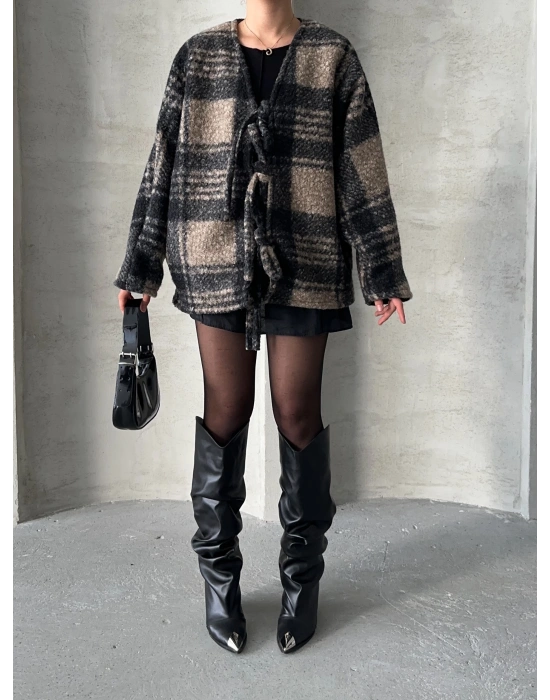 Pötikare Bağlama Ceket-bej