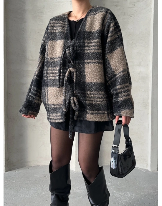 Pötikare Bağlama Ceket-bej