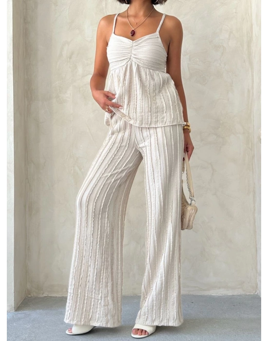 Askılı Yaz Takımı-bej