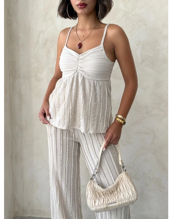 Askılı Yaz Takımı-bej