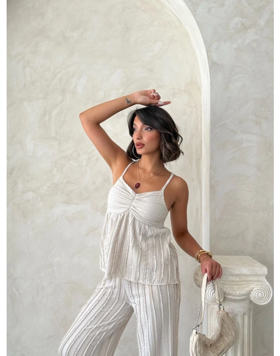 Askılı Yaz Takımı-bej