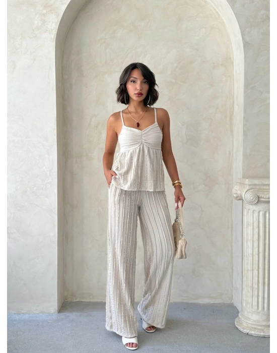 Askılı Yaz Takımı-bej