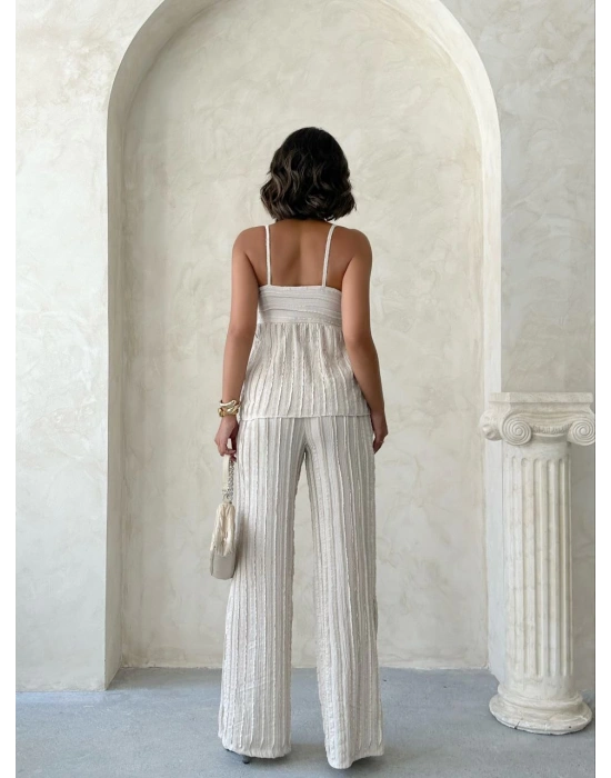 Askılı Yaz Takımı-bej