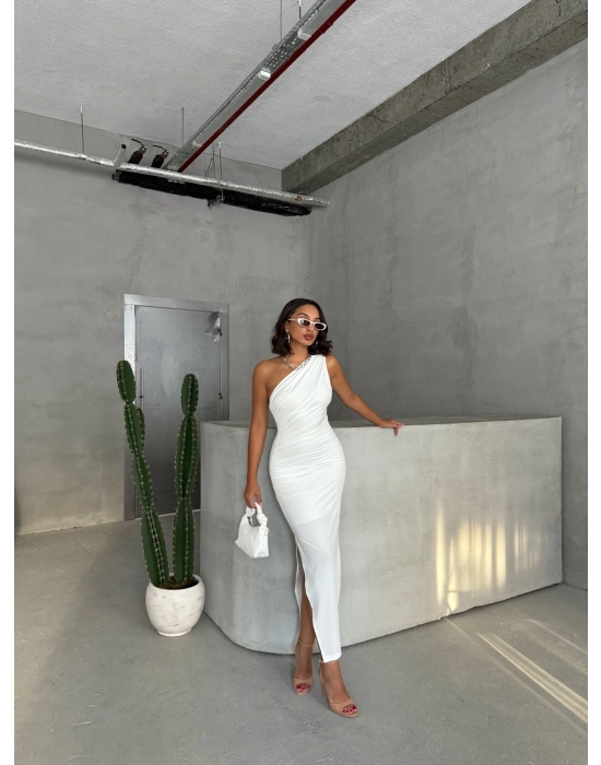 Astarlı Tek Omuz Elbise