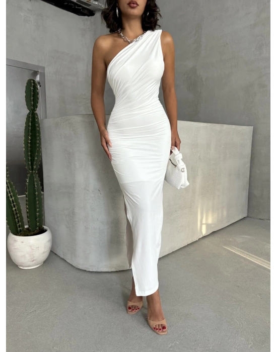 Astarlı Tek Omuz Elbise