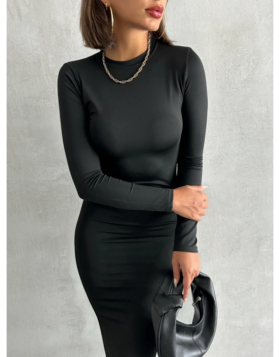 Basic Uzun Kollu Elbise