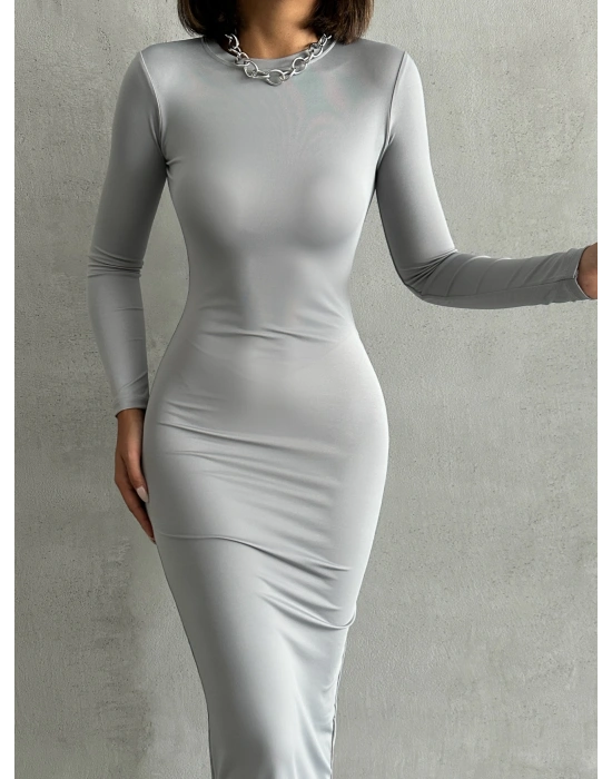 Basic Uzun Kollu Elbise