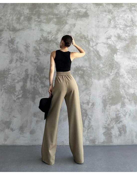 Beli Lastikli Cırtlı Pantolon